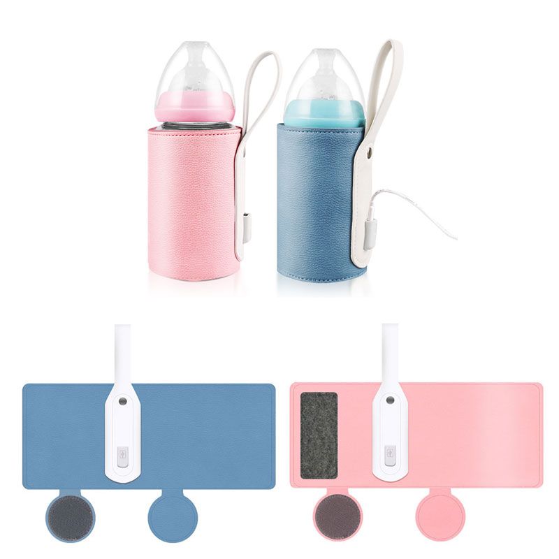 Draagbare Melk Flessenwarmer voor Baby 'S USB Opladen Verwarming Thermo Zak Houden Baby Melk of Water Warm