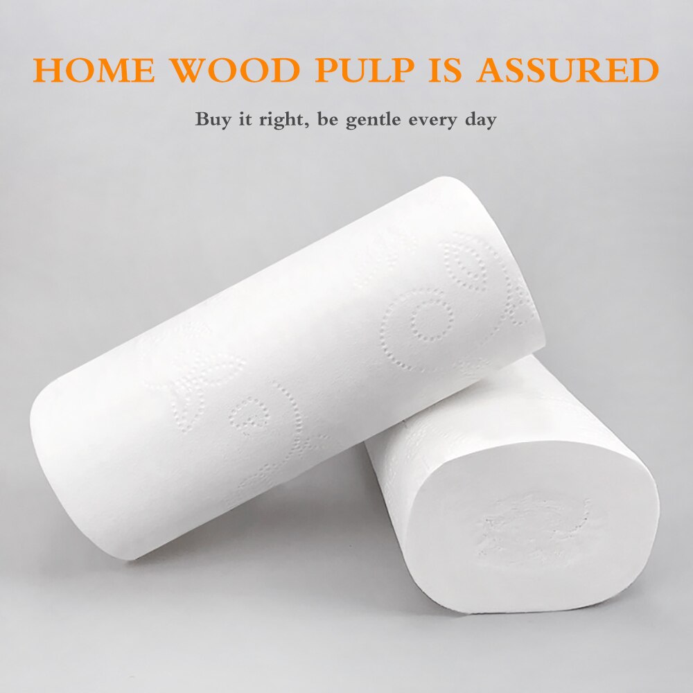 Wit 14 Rolls Toiletpapier Vier-Layer Huishoudelijke Papieren Handdoek Roll Toiletpapier Coreless Papier Handdoeken Snelle Levering