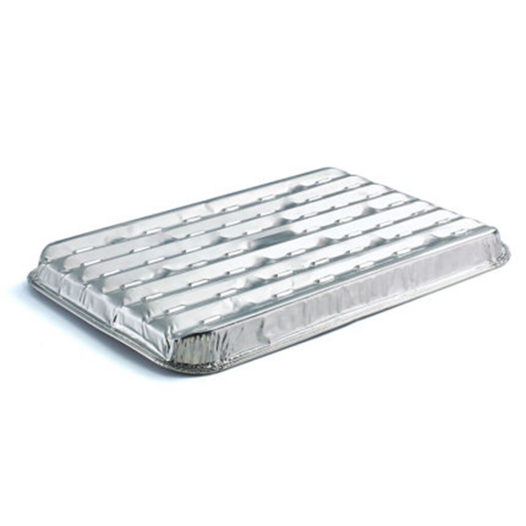 5 stk aluminiumsfolie grillbakker grill tallerken kage tallerken til stegning af grøntsag frugt bøf skaldyr fisk - camping bbq picnic