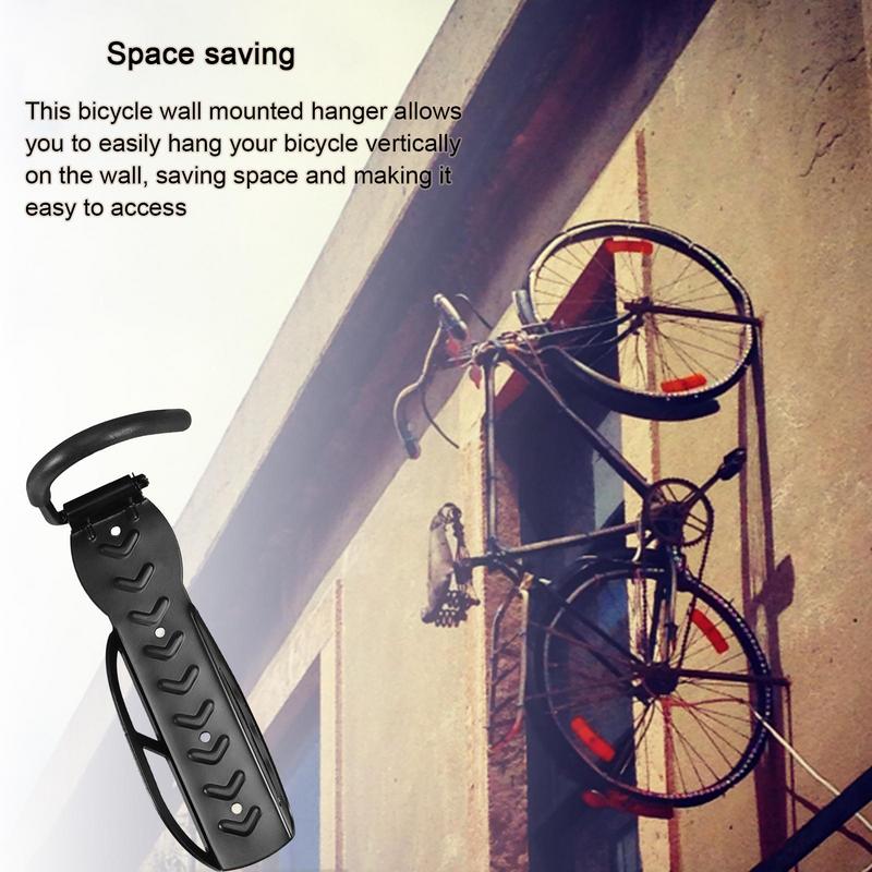 Soporte de pared para bicicleta de 2 piezas, colgador de pared de alta resistencia, sistema Vertical de almacenamiento de 66 libras, para cobertizo interior, para bicicletas de carretera