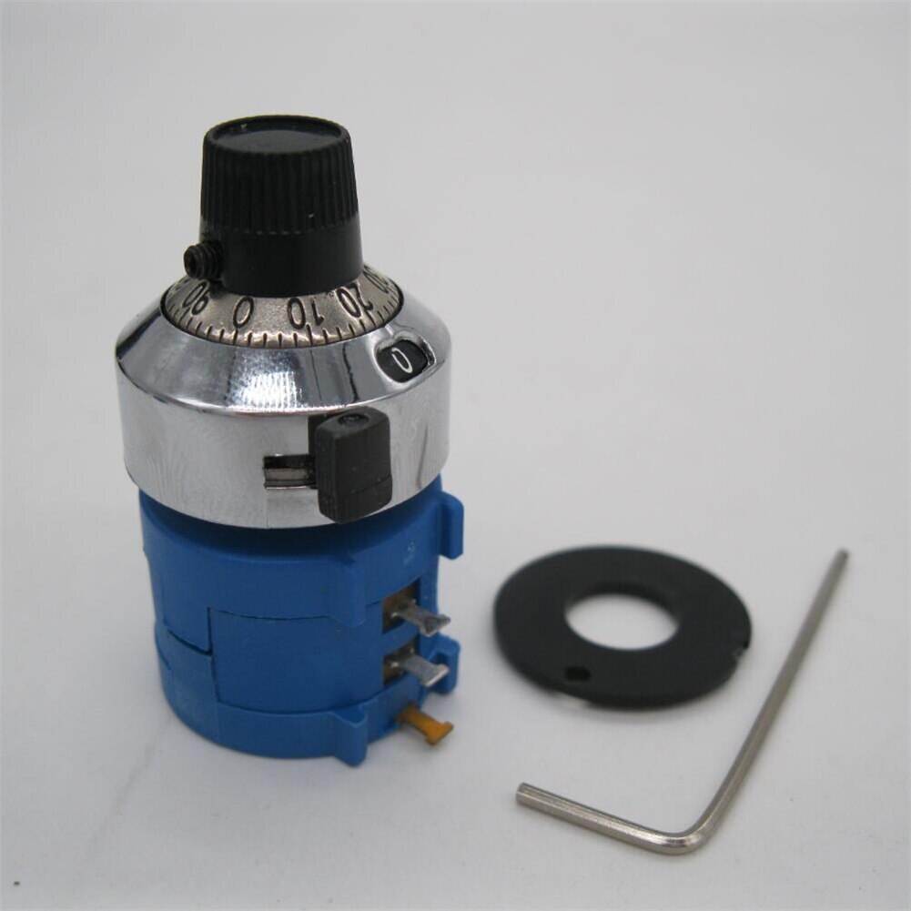 3590S-2-201L 3590S 200 ohm Precision Multiturn Potentiometer 10 Ring Adjustable Resistor + Turns Counting Dial Rotary Knob