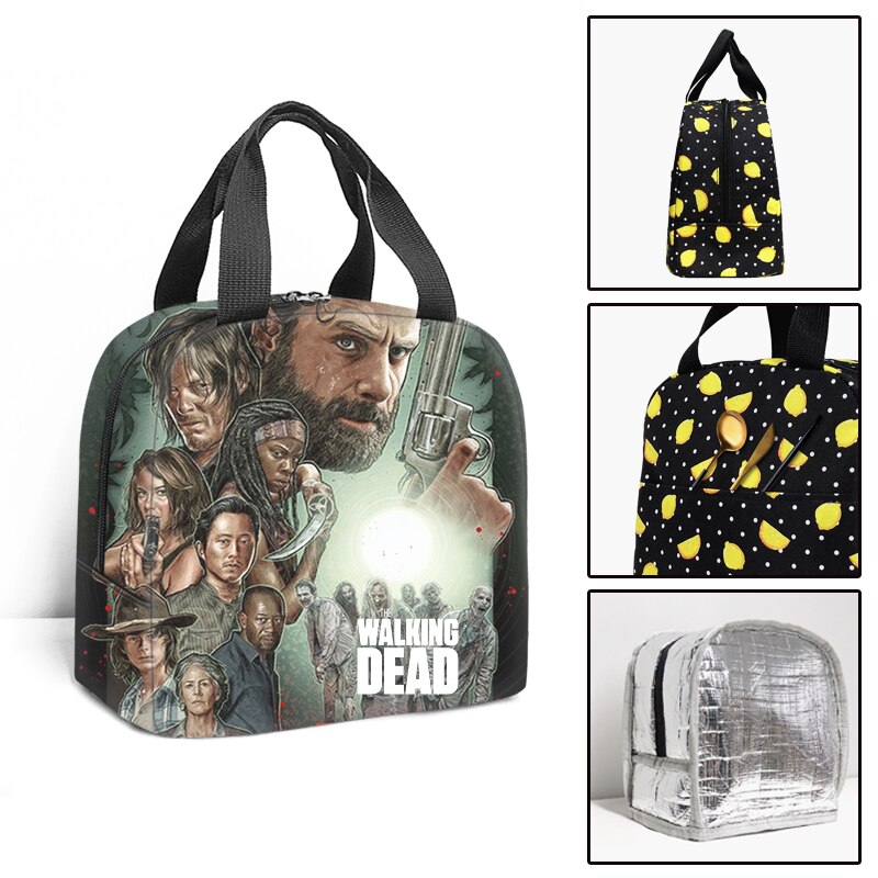 The Walking Dead przenośna torba chłodząca do drugiego śniadania dzieci Student izolacja termiczna torba na żywność podróż pojemnik na Lunch na piknik dla mężczyzn: 009