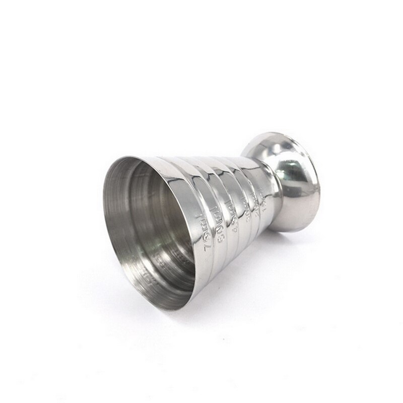 Ounce Jigger Bar Cocktail Drink Mixer Liquor Measuring Cup 75ml Measuring Shot Cup Stainless Steel Mojito Measurer Coffee Mug: sliver