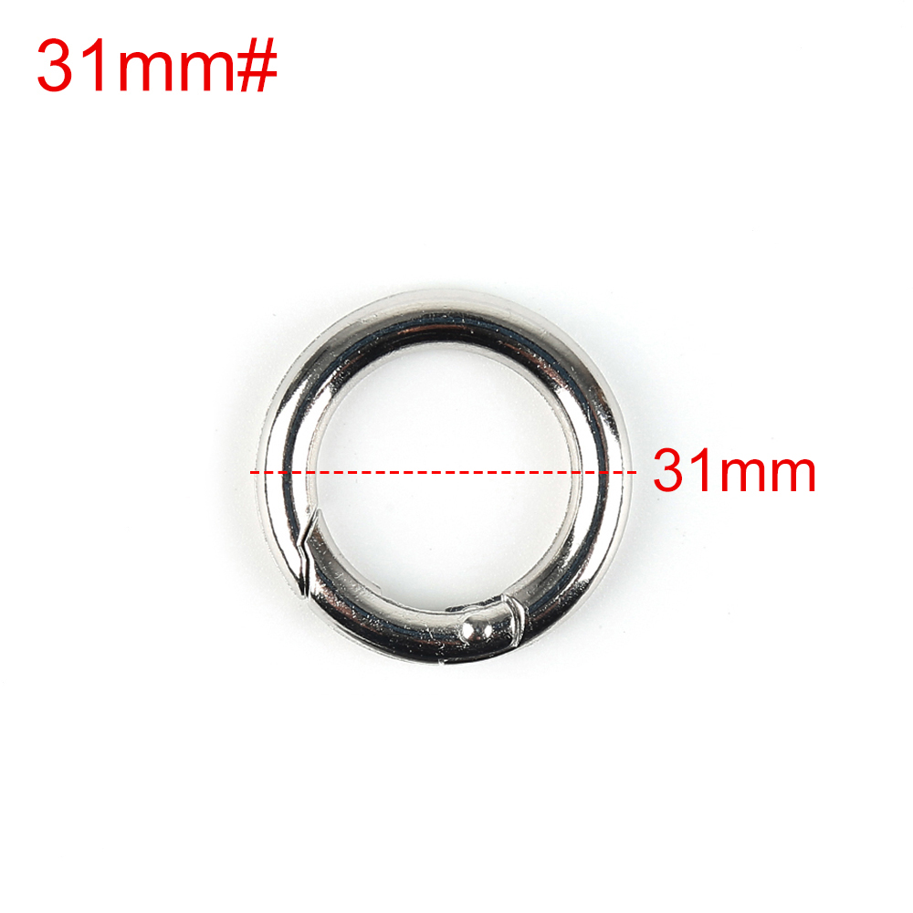 2 st spännen klämmor pläterade grindfjäder o-ring spännen klämmor karbinhake plånböcker handväskor runda tryckavtryckare karbinhakar karbinhake: 31mm