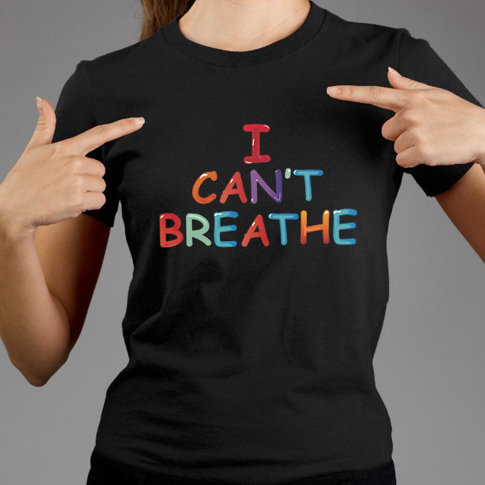 T-camicia da donna I potere non respirare T-camicia morbida e confortevole da frangia superiore chiamata per pace camicia nera per la vita
