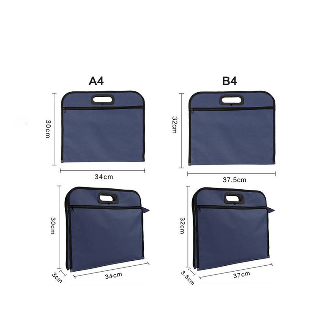 Bolsa de mão à prova d'água para armazenamento de material de escritório, bolsa de informações, bolsa de arquivo de lona, bolsa de documentos, bolsa de conferência