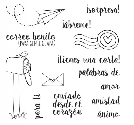 Timbre clair espagnol pour Scrapbooking | Tampon clair en caoutchouc Silicone Transparent, décor d'album Photo bricolage 182