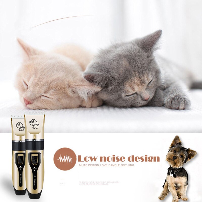 Electrical Pet Trimmer Grooming Kit Rechargeable Pet Dog Cat Hair Trimmer Shaver Set Animals Hair Cutting Machine