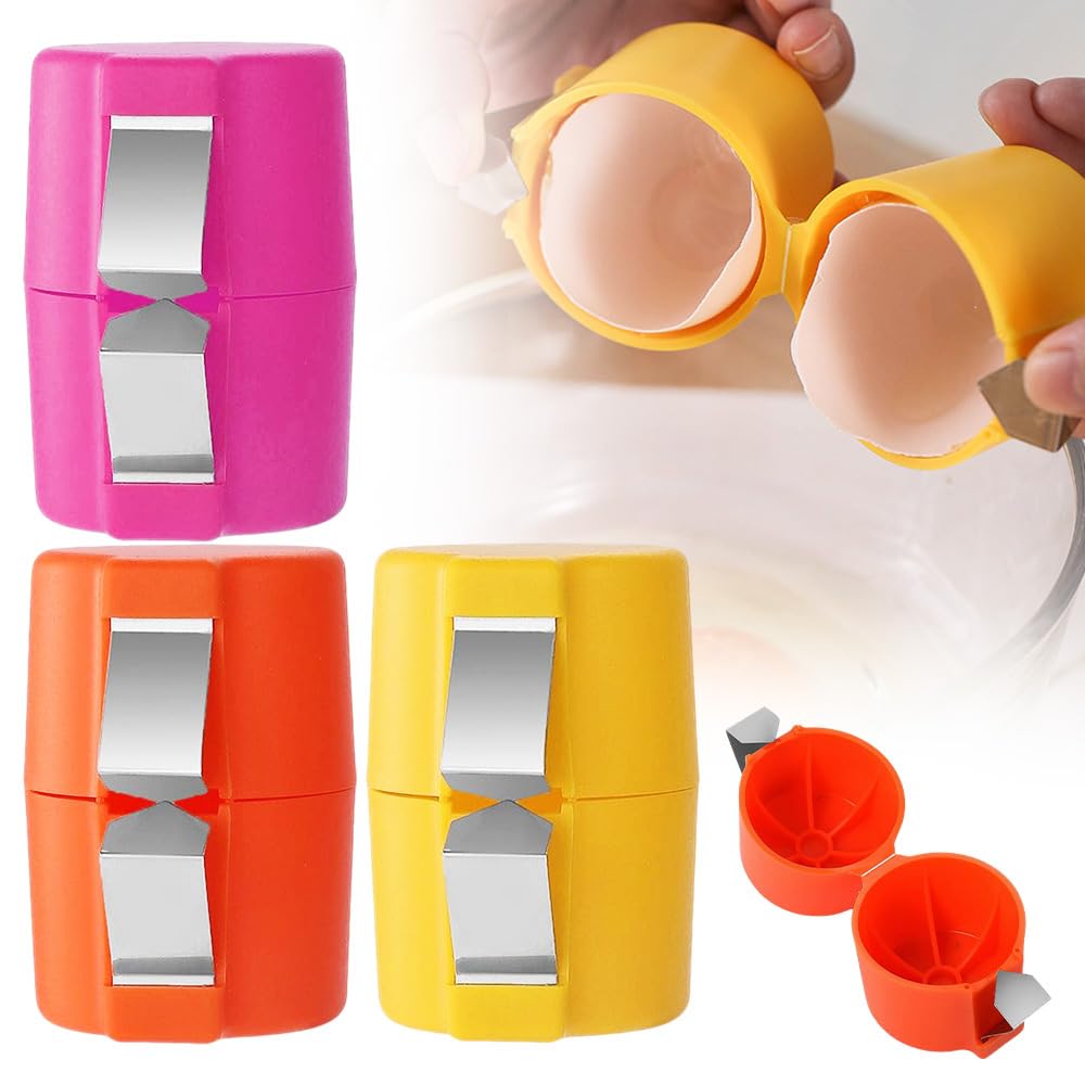 Abridor de cáscara de huevo, nueva herramienta de galleta de huevo 2025 para huevos crudos, pelador de huevos duros, utensilios de cocina para quitar cáscara de huevo, 3 uds.