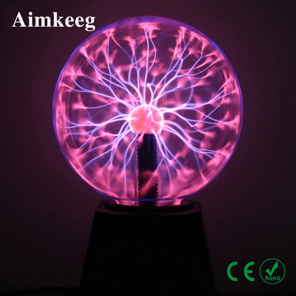 Novelty Plasma Ball Lamp Touch Lava Lamp LED Magic Night Light USB 3/4/5/6inch Kids Christmas Bedroom Decor Lighting