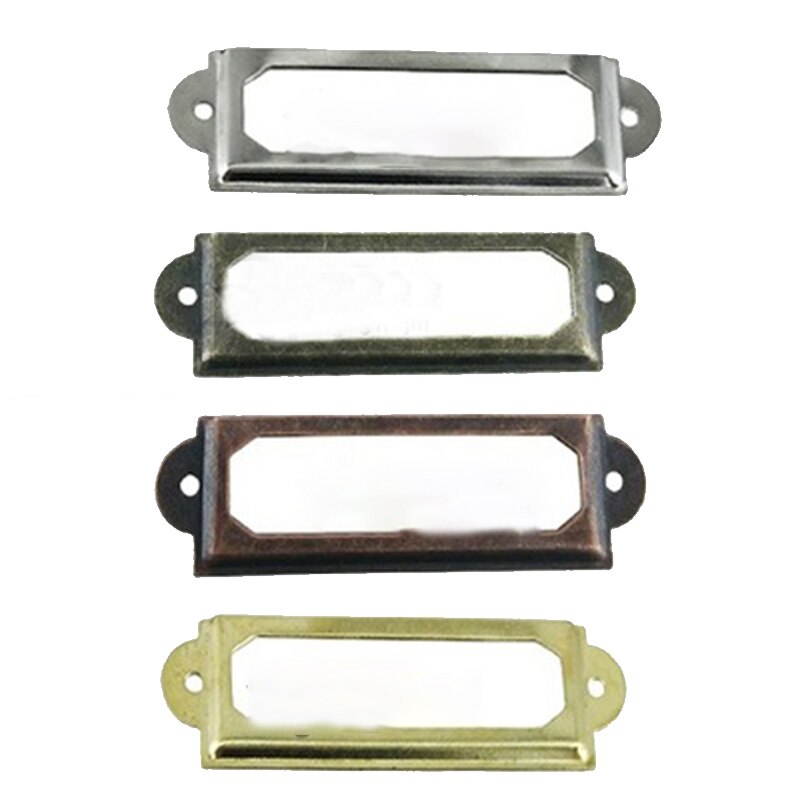 Porte-étiquette en laiton doré Antique, 10 pièces, porte-étiquette en métal doré, pour armoire, tiroir, boîte, boîte, poubelle