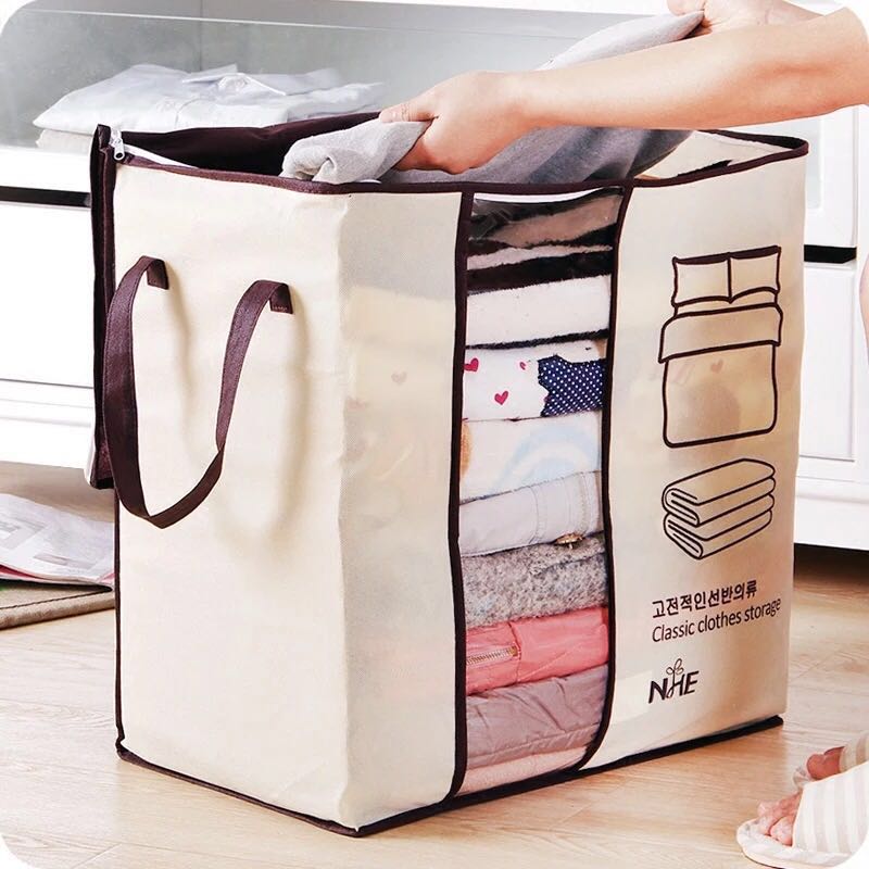 Doorschijnende Kleding Quilt Onder Bed Opbergtas Doek Doos Draagbare Rits Quilt Organizer Home Slaapkamer Organizer