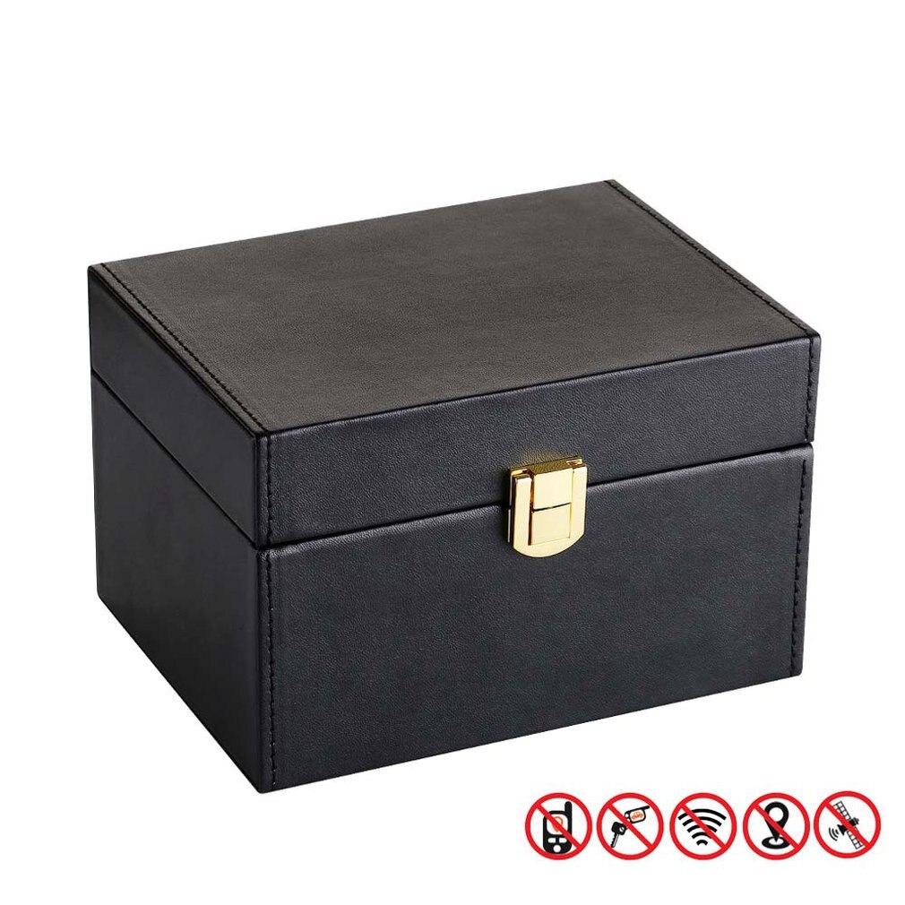 Faraday Box Signal Blocker Box for Car Keys Fob Phones Cards Call & RFID Signal Blocking Case Car Key Anti theft Security Boxes