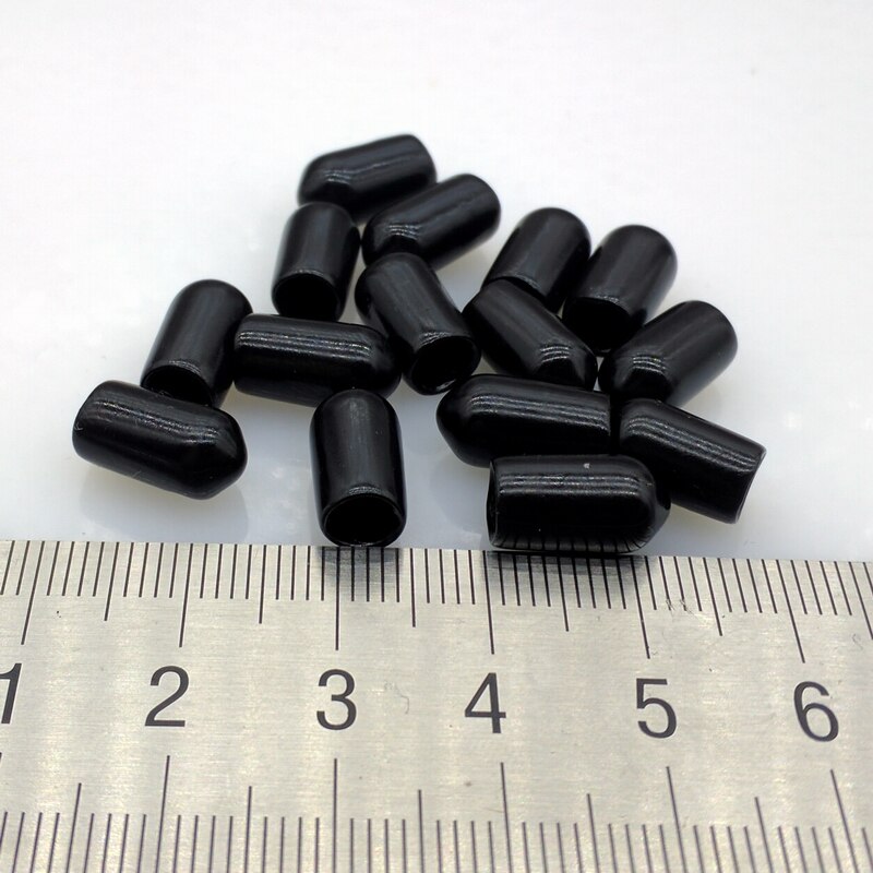 black 5mm protective cover Rubber Covers Dust Cap for connector or metal tubes 100pcs/lot