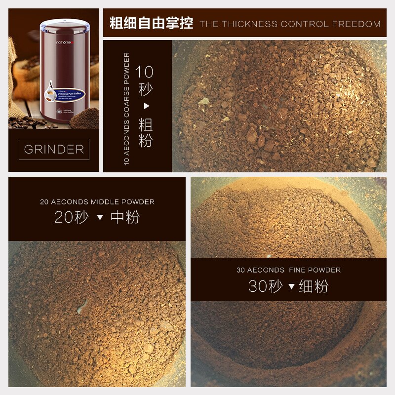 Stainless Steel Electric Coffee Grinder Electrical Coffee Mill Grinding Machine For Coffee And Baby Food Condiment Spices