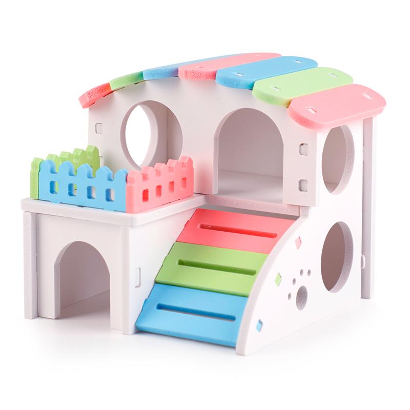 Houten Hamster Hideout Huis Eekhoorn Egel Villa Kleine Huisdier Habitat Hamster Accessoires Chinchilla Cavia Dierbenodigdheden: C