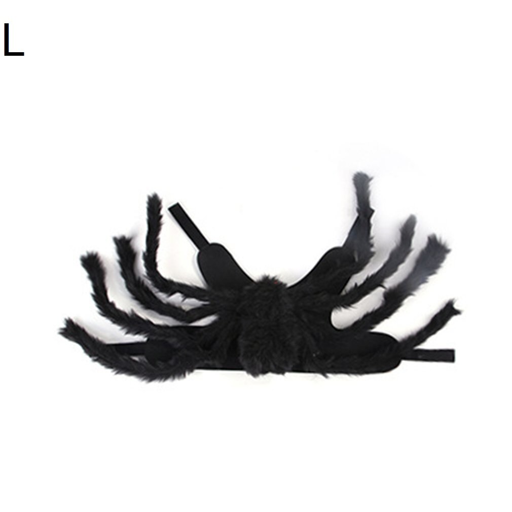Kæledyr halloween jul simulering edderkop ben tøj egnet til katte og hunde let at bære og tage af: Sort l