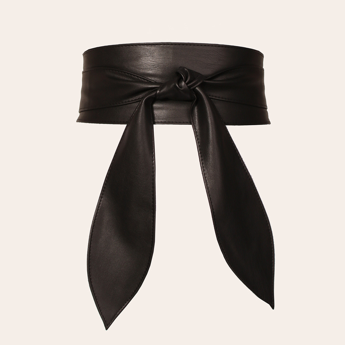 Nueva ropa suave, decoración, lazo, cinta, cinturones, cinturones, pretina decorativa, faja ancha para mujer, correa de cintura: Negro / 75 cm