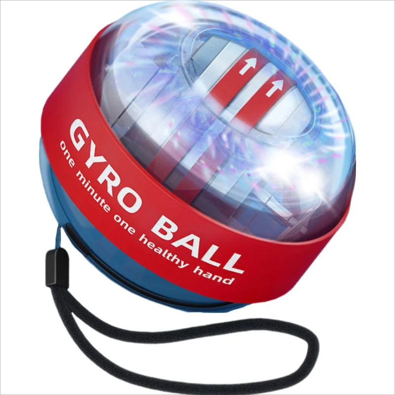 Forearm Exerciser Muscle Fitness Equipment Gyroscope Gyro Wrist Ball Booster Trainer Hand Exercise Grip Glow: Blue