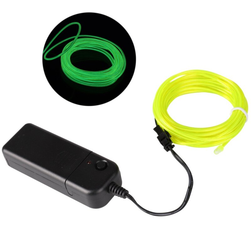 1m el tråd maske vandtæt led strip lys neon lys glød lys line reb rør kabel til fest kostumer glødende maske