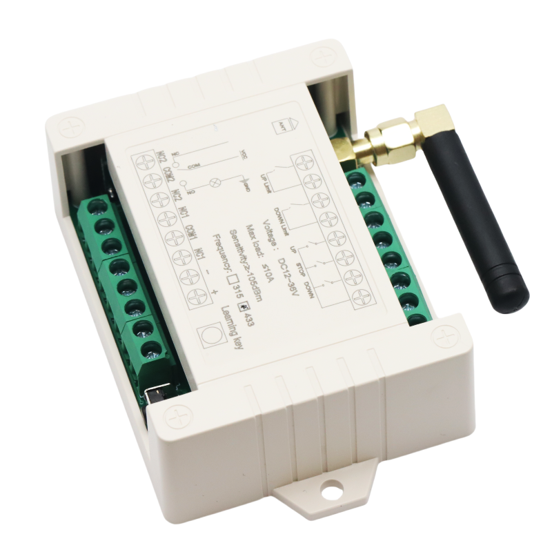 Motor Remote Control Switch, 433Mhz Remote Control Relay Use for Car, Garage Doors, Window, Water Pump, DC 12V-36V 10A Relay