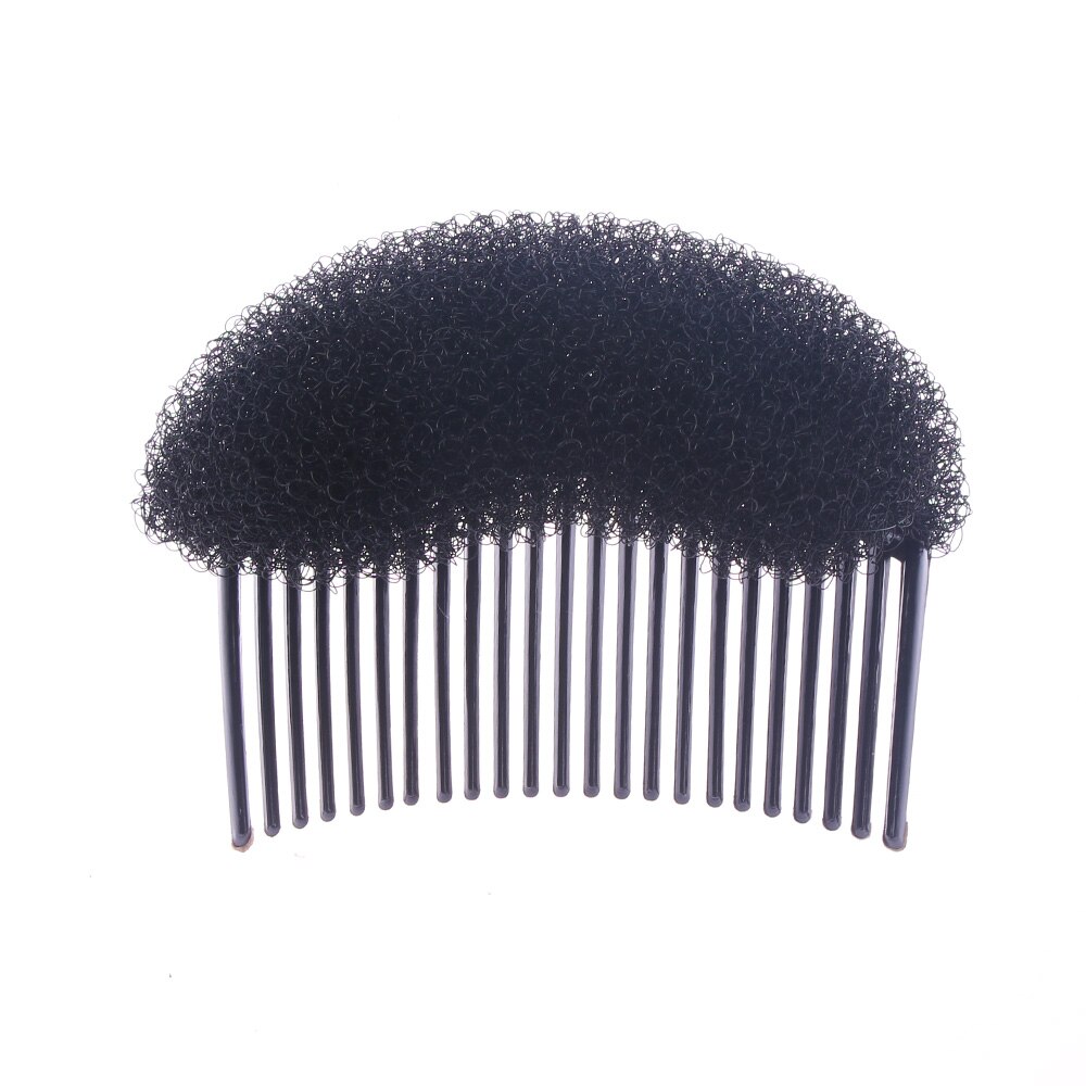 1 Pc Hair Styler Volume Bouffant Bijenkorf Shaper Bumpits Schuim Op Clear Comb Xmas: Black