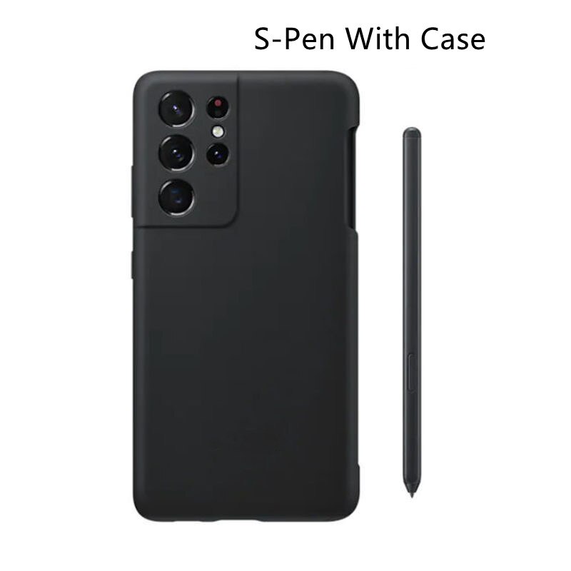 Voor Samsung Galaxy S21 Ultra Stylus Mobiele Telefoon S Pen Met Case Originele Siliconen Cover Ingebouwde Stylet pen Slot