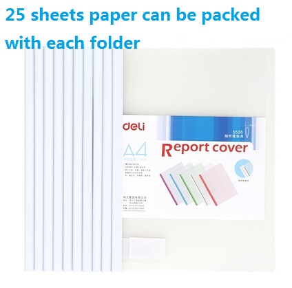 QSHOIC a4 binder a4 10pcs/lot office file Folder A4 insert folder A4 Filing clip lever rod pumping Binder Report Folder: white