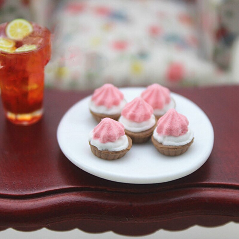 9pz 1/12 mini Argilla Torta Spuntino di Simulazione Cibo dolce Giocattoli di Modello per la Casa di Bambola Decorazione Della casa di Bambola in Miniatura Accessori