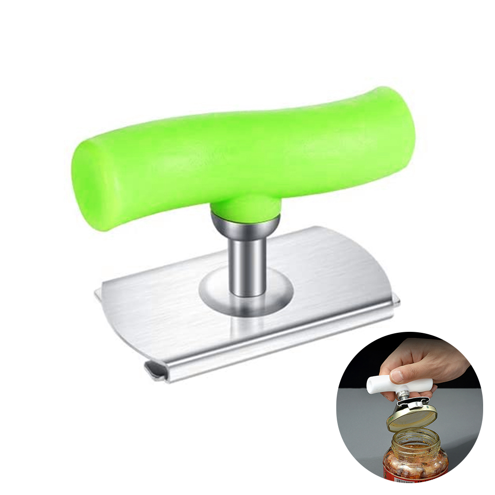 Herramientas para abrir latas, tapa de acero inoxidable, fácil de usar, abridor Manual de tarros, tapas ajustables de 1-3,7 pulgadas para Cocina