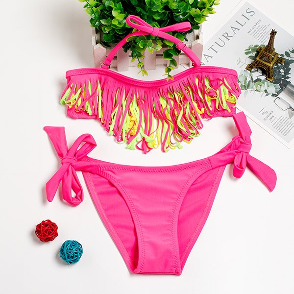 Meisjes Strand Sport Kwastje 2 Stuk Bikini Badpak Grandado 6769