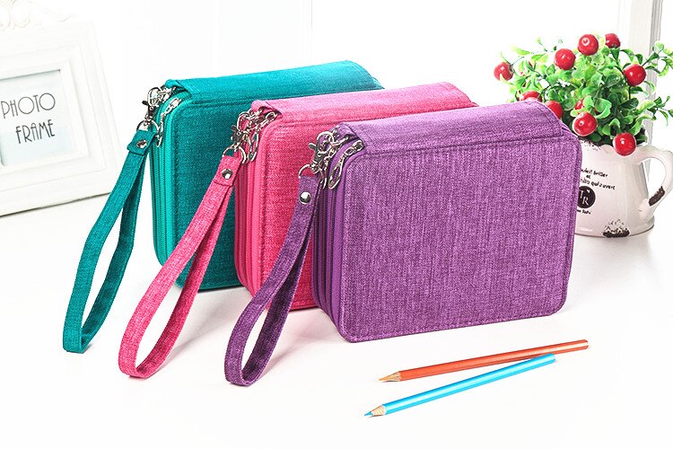 Kemila 72 Houders Waterdichte Handy School Potloden Case Grote Capaciteit Gekleurde Potlood Tas Voor Student Kunst Levert