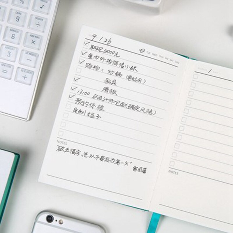 To Do List Notebook for Business as Office & School Supplies A6 110 Sheets