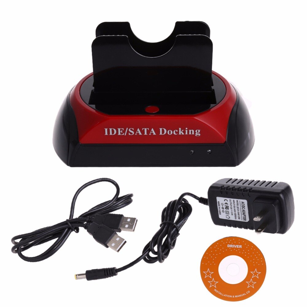 Doppio 2.5 "/3.5" IDE SATA HDD duro unità Disk Supporto di base molo attracco stazione