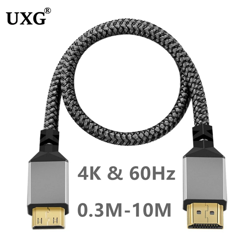 10M 0.3M 4K 60Hz Mini Hd Naar Hdmi-Compatibele Kabel 3d Hoge Snelheid Hdmi Adapter Kabel Voor Camera Monitor Projector Tv Box Computer: Rood / 5m