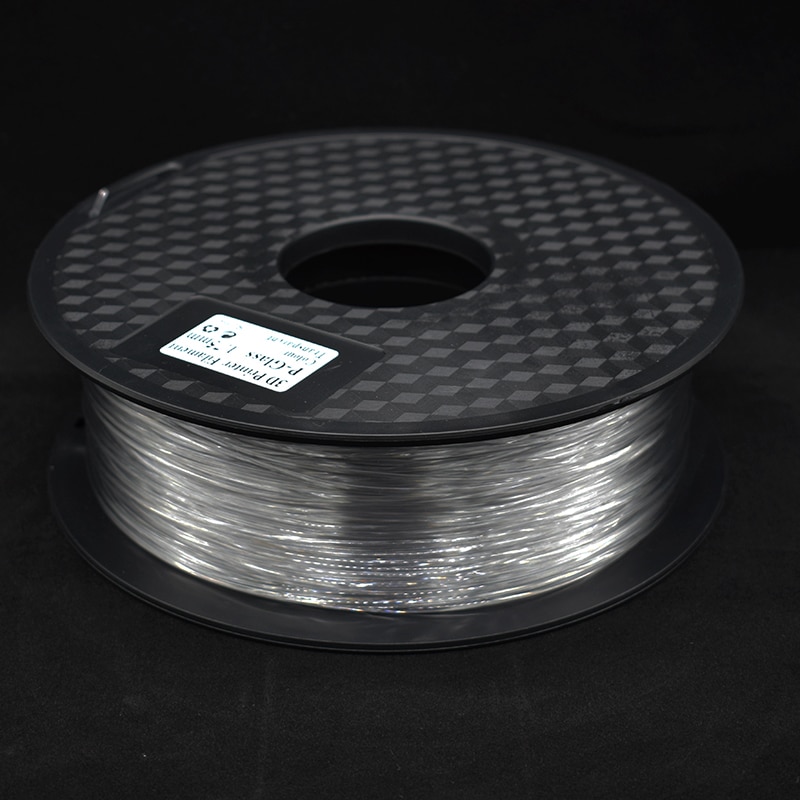 Glasfiber 1.75mm høj transparens p-glas filament, komposit 3d printer filament bedre end abs pla
