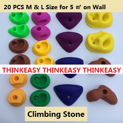 (Met Schroef) 28 & 20 stuks Plastic Rotsklimmen Stenen Muur Kit Stenen Kinderen Speelgoed Sport Houden Outdoor Game Volwassen & Kinderen: 20PCS