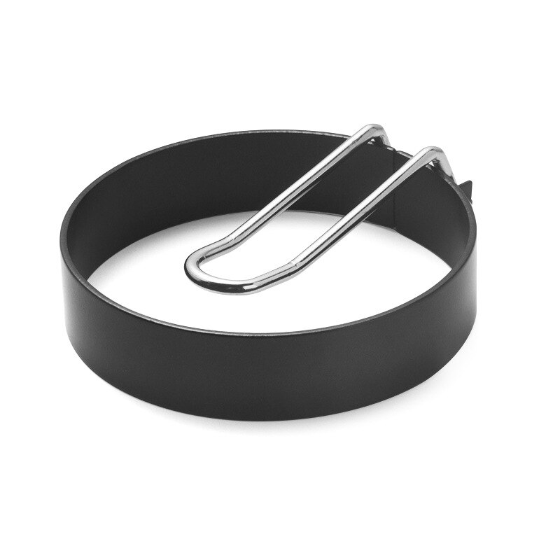 Moldes de Metal negro para freír huevos, moldes redondos para panqueque de huevo frito con mango, molde antiadherente para huevos fritos, accesorio de cocina