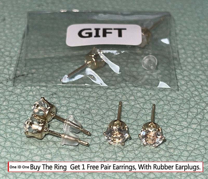 4mm enkla ringar 18k #39 för män och kvinnor exklusiva #39 för par (gratis skickat örhänge)
