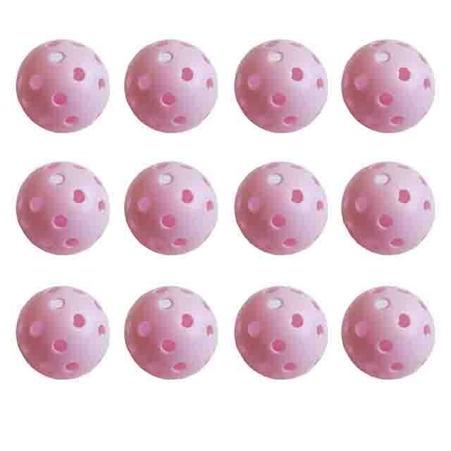 Portable golf practice ball outdoor exercise golf training ball outdoor golf practice ball golf accessories: Pink