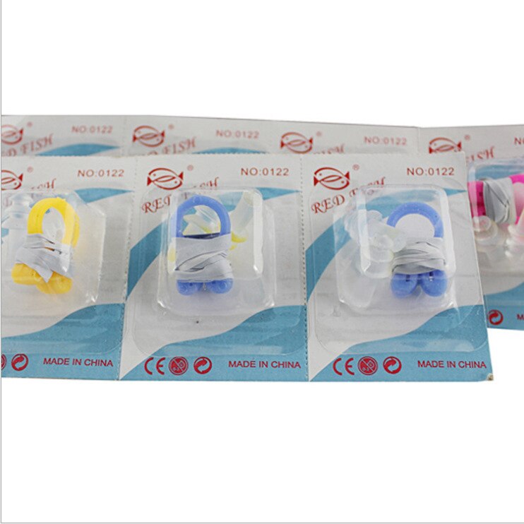 Pinza para la nariz y tapón para la oreja, tarjeta de papel barata instalada solo para piscina, férula Nasal, pelo mezclado multicolor: Default Title