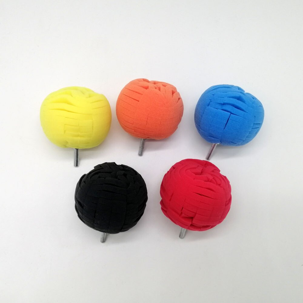 Polish Pad Drill Buffing Pads kits For Polisher Round Sponge For Polishing Machine Polishing Ball Pad For Car Polishing: 5 color Mixed