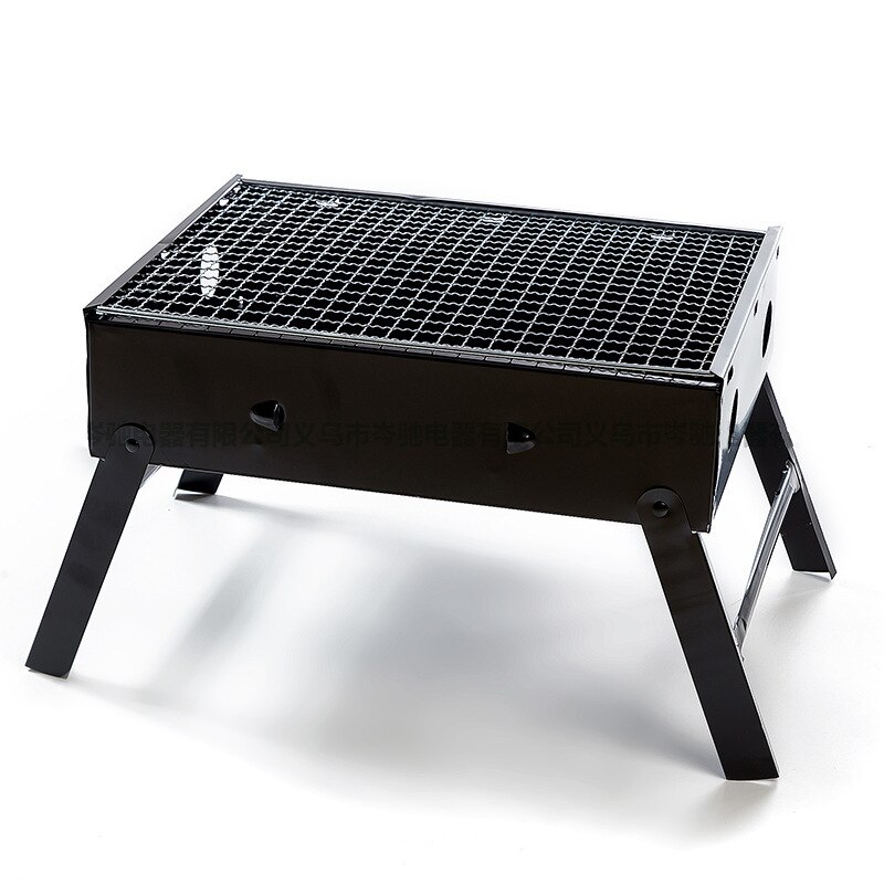 Bærbar grille grille uteplass grille kullgrill komfyr folding hjem utendørs camping fottur piknik grille grille verktøy 35 x 27 x 20cm