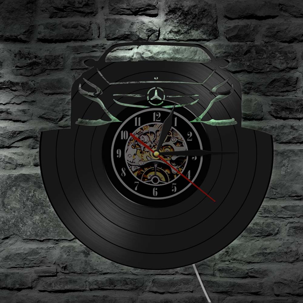 Morden Car Automotive Vinyl Record Wall Clock LED ... – Grandado