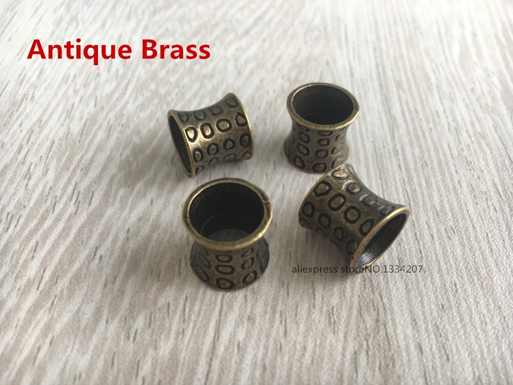 5 uds-10 Uds. De plata antigua/latón antiguo Trenza para el pelo dread dreadlock cuentas cuff aprox. 8mm agujero