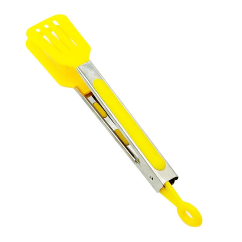 Stainless Steel Food Clip Household Fried Steak Clip Baking Bread Clip Portable Washable Food Clip For Kitchen: Yellow