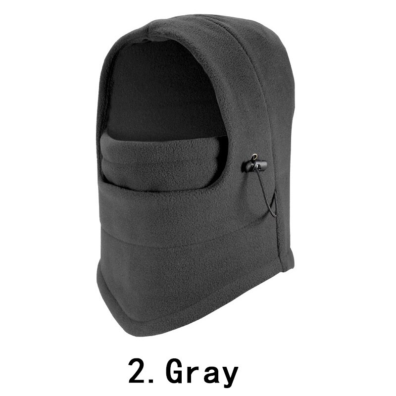 Termisk fleece balaclava hatt hettehals varmere vintersport ansiktsmaske til menn ski sykkel motorsykkel hjelm beanies maskert hette: 2