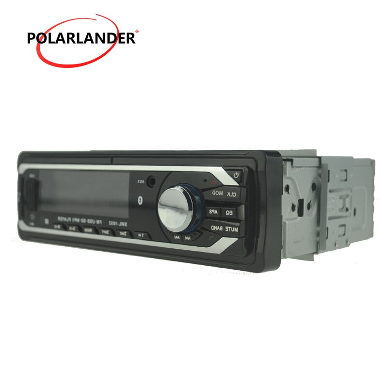 Polarlander-appareil électronique de voiture | 1 din, support de lecteur mp3, Bluetooth/ USB/SD/AUX/autoradio avec télécommande,
