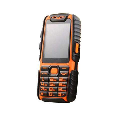 Guophone A6 9800mAH Power Bank Mobile Phones 2.4" Loud Speaker Strong Flashlight With Russian Keyboard Elderly Cellphone: 8GB Memory Card / Orange