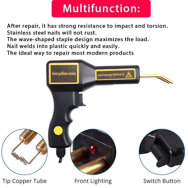 Machine à souder plastique PVC réparation, soudage, outil de Garage, agrafeuse à , agrafeuse réparation de pare-chocs de voiture